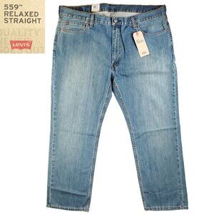 Levi's 559 Relaxed Straight Jeans 100% Cotton Medium Wash Men's 42x30 NWT